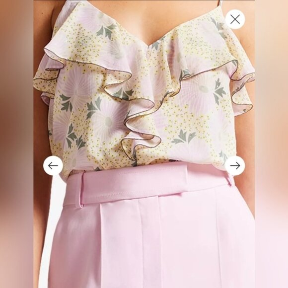 Ted Baker Shaunia floralprint woven camisole Size 3 canada size 8 Great conditi - Picture 5 of 16
